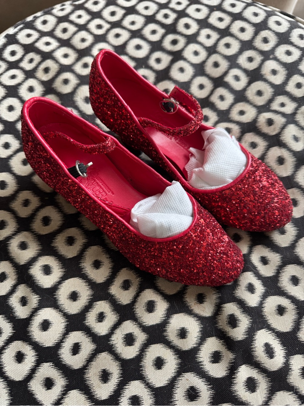 Girls Red Glitter Mary Jane character dance  Shoes